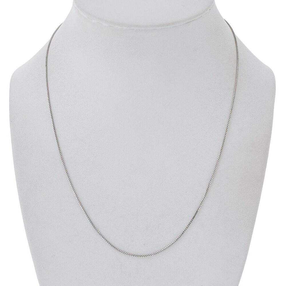 Vintage Italy Sterling Silver 925 Box Chain Necklace 18"